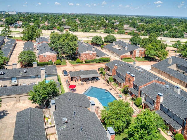 6500 N Grand Blvd Unit 131, Oklahoma City, OK 73116 - aerial perspective of suburban area featuring a pool