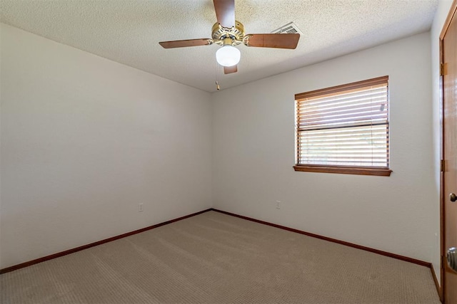 3116 SW 96th St, Oklahoma City, OK 73159 - carpeted empty room featuring a ceiling fan and a textured ceiling
