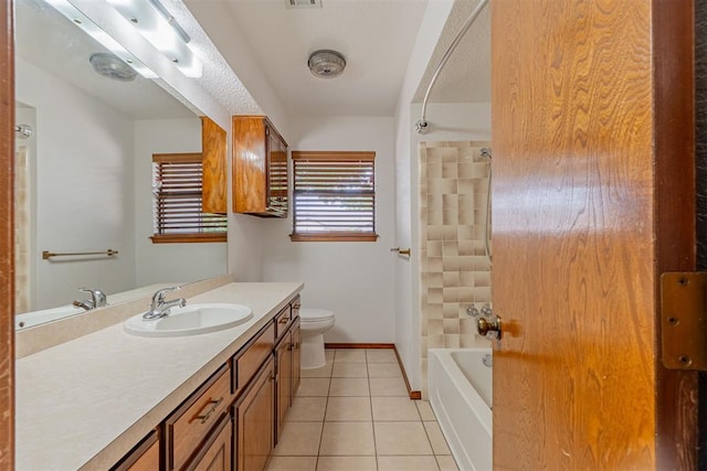 3116 SW 96th St, Oklahoma City, OK 73159 - full bathroom featuring vanity, tile patterned flooring, and shower / bath combination