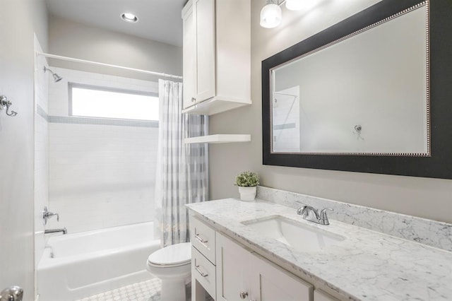 833 Gathering Leaves Way Unit 9183810100, Edmond, OK 73034 - full bathroom with vanity and shower / bathtub combination with curtain