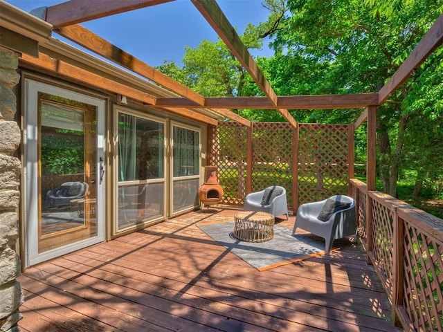 5101 Long Branch Ln, Edmond, OK 73034 - view of wooden terrace