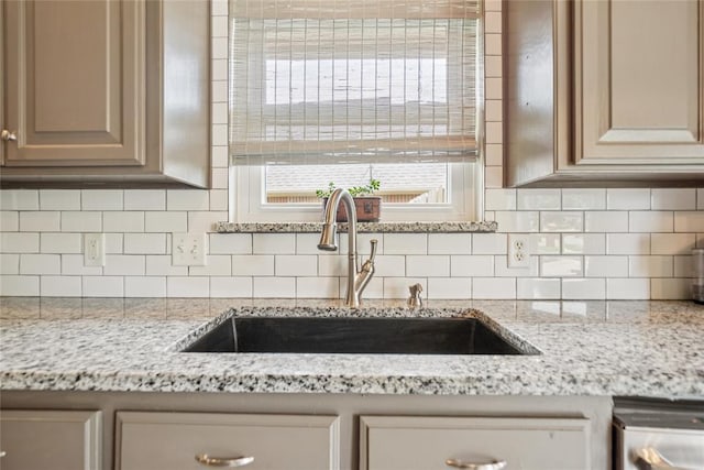 1241 NW 183rd St, Edmond, OK 73012 - kitchen with decorative backsplash and light stone counters