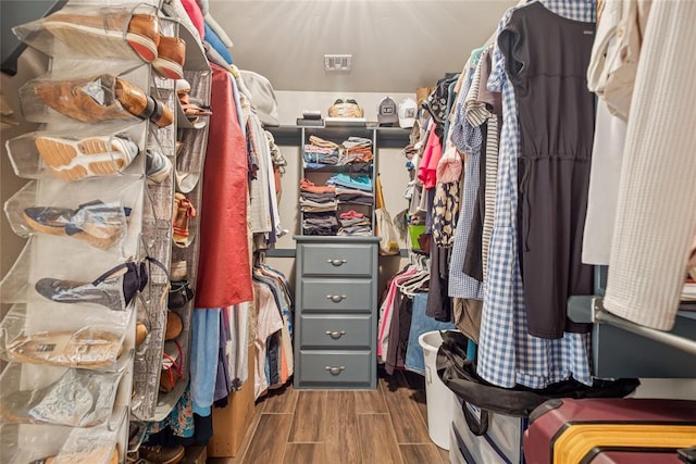 1241 NW 183rd St, Edmond, OK 73012 - walk in closet featuring wood finish floors