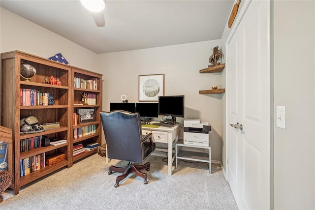 1241 NW 183rd St, Edmond, OK 73012 - carpeted office with a ceiling fan