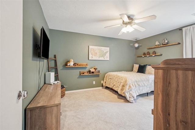 1241 NW 183rd St, Edmond, OK 73012 - bedroom with carpet floors and ceiling fan