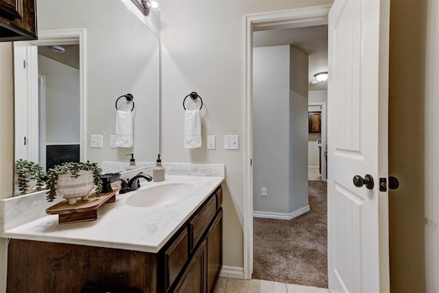 9909 Summerhill Ln, Yukon, OK 73099 - bathroom with vanity and baseboards