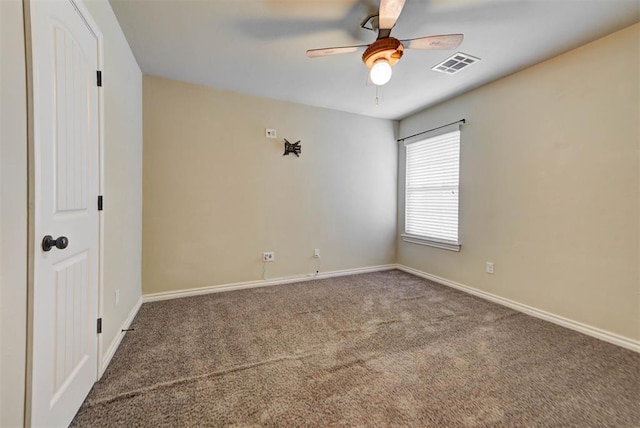 9909 Summerhill Ln, Yukon, OK 73099 - carpeted spare room with a ceiling fan and baseboards
