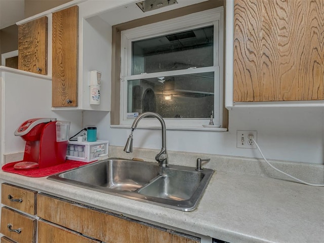 3700 N Edgewater Dr, Oklahoma City, OK 73116 - kitchen view of light countertops and brown cabinets