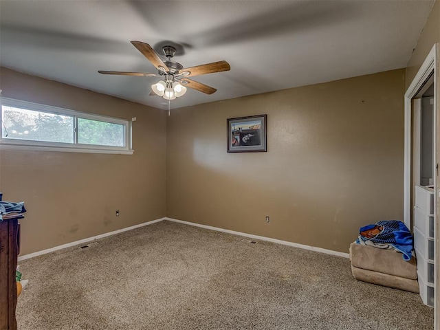 3700 N Edgewater Dr, Oklahoma City, OK 73116 - carpeted spare room featuring ceiling fan and baseboards
