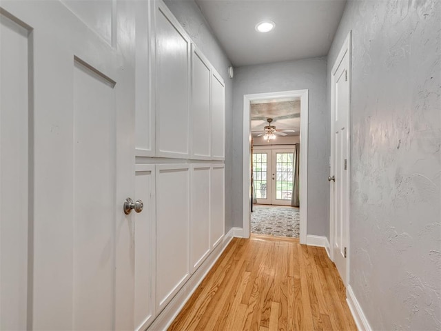 531 NW 48th St, Oklahoma City, OK 73118 - hall featuring light wood-style floors and baseboards