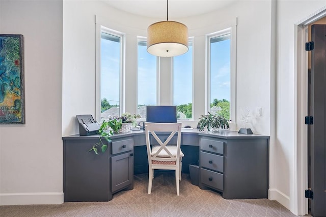 1415 Sherwood Ln, Nichols Hills, OK 73116 - home office featuring baseboards and light colored carpet