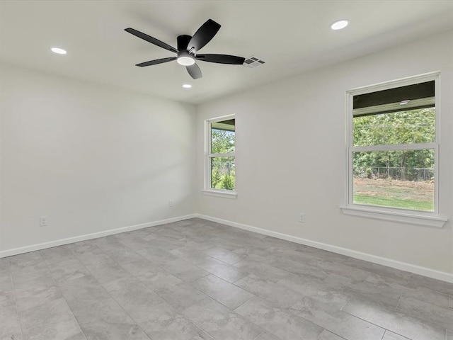 1609 NE 26th St, Oklahoma City, OK 73111 - spare room featuring recessed lighting and a ceiling fan