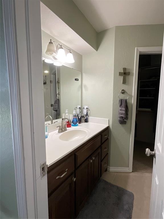 10201 Pinckney Ct, Oklahoma City, OK 73162 - bathroom featuring vanity and tile patterned floors