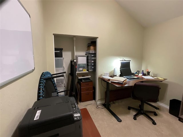 10201 Pinckney Ct, Oklahoma City, OK 73162 - office with lofted ceiling and light colored carpet