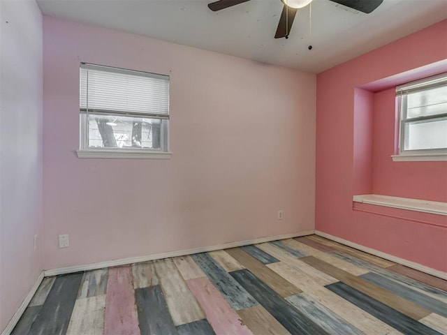 528 Sweetbough St, Jones, OK 73049 - spare room with a ceiling fan and wood finished floors