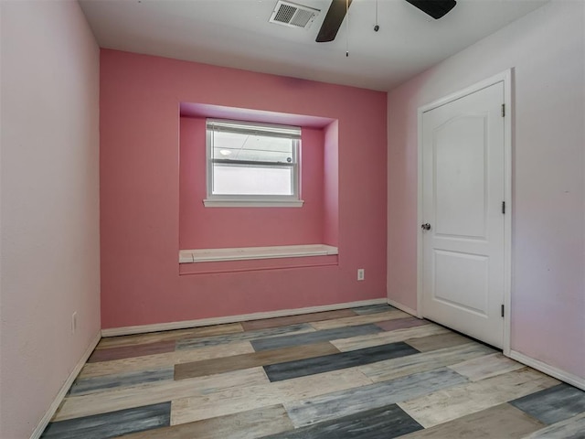 528 Sweetbough St, Jones, OK 73049 - spare room with ceiling fan and wood finished floors