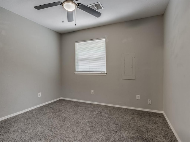 528 Sweetbough St, Jones, OK 73049 - carpeted spare room with electric panel and ceiling fan