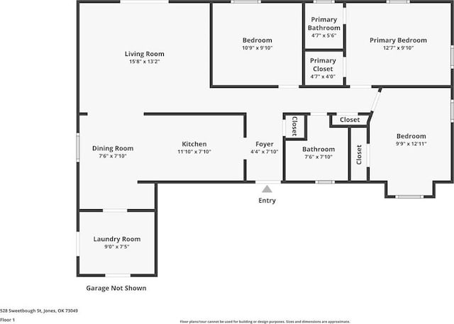 528 Sweetbough St, Jones, OK 73049 - view of home floor plan