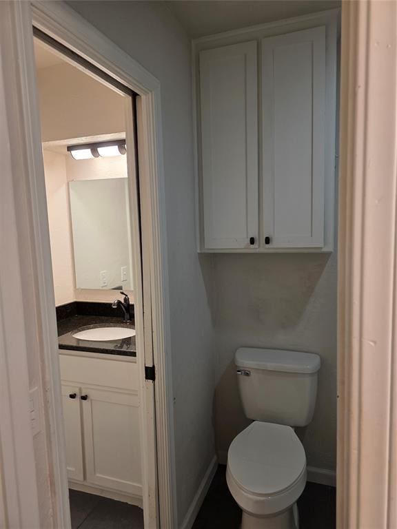 8813 Aaron Dr, Oklahoma City, OK 73132 - bathroom featuring vanity and tile patterned floors