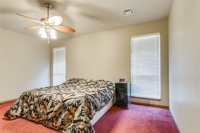 1308 River Birch Dr, Yukon, OK 73099 - bedroom with carpet and ceiling fan
