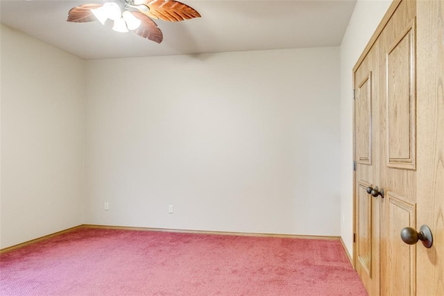 1308 River Birch Dr, Yukon, OK 73099 - spare room with light colored carpet and a ceiling fan