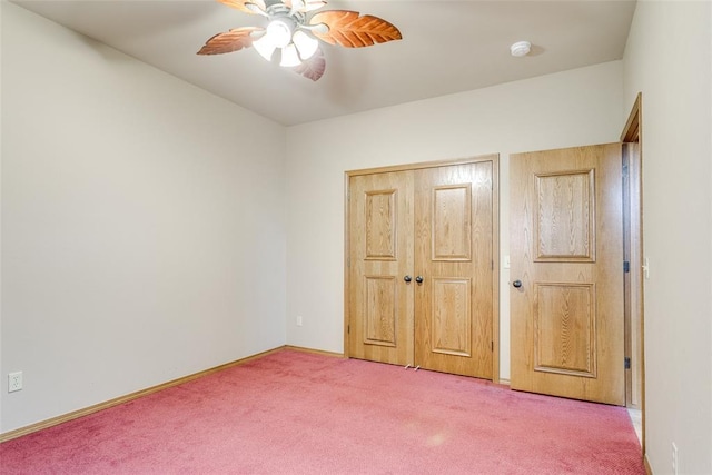 1308 River Birch Dr, Yukon, OK 73099 - unfurnished bedroom with light colored carpet and ceiling fan