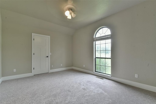 3019 Winding Creek Ln, Piedmont, OK 73078 - carpeted empty room with a ceiling fan and lofted ceiling