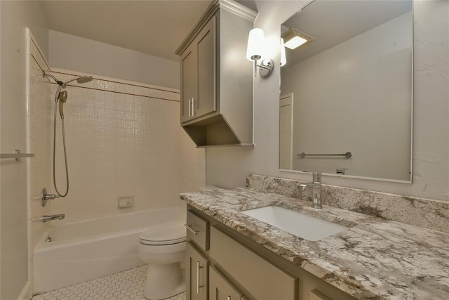 3019 Winding Creek Ln, Piedmont, OK 73078 - full bathroom featuring vanity, washtub / shower combination, and tile patterned flooring