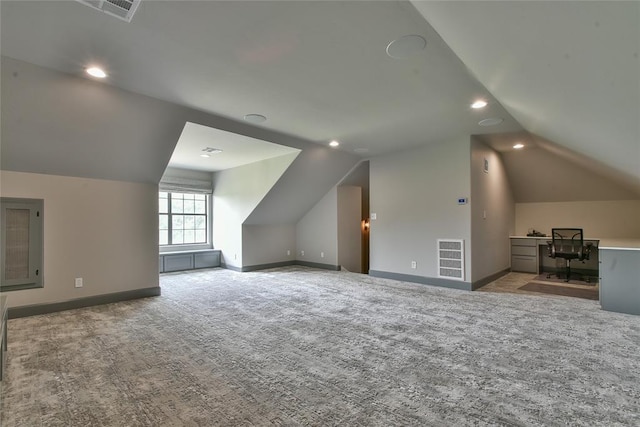 3019 Winding Creek Ln, Piedmont, OK 73078 - bonus room featuring carpet floors, vaulted ceiling, and recessed lighting