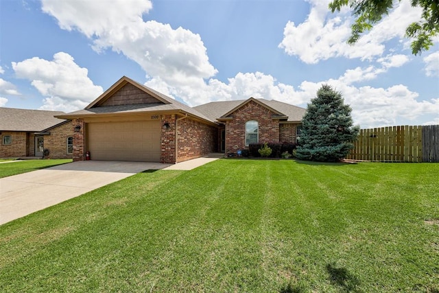 2500 SE 93rd St, Moore, OK 73160 - single story home featuring brick siding, an attached garage, a shingled roof, and driveway