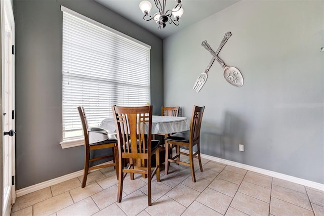 2500 SE 93rd St, Moore, OK 73160 - dining room featuring a chandelier and light tile patterned flooring
