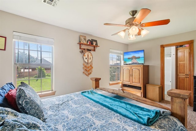 720 N Main St, Blanchard, OK 73010 - carpeted bedroom with ceiling fan