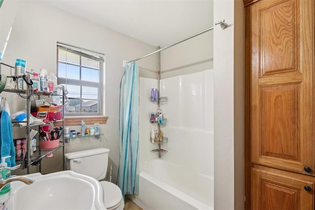 720 N Main St, Blanchard, OK 73010 - full bathroom with a sink and shower / tub combo with curtain