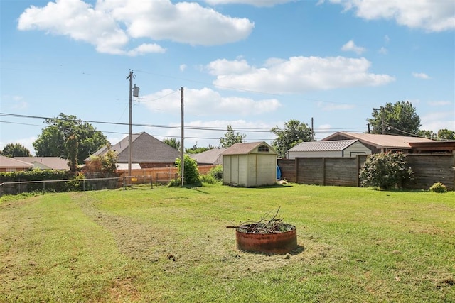 720 N Main St, Blanchard, OK 73010 - fenced backyard featuring a storage shed
