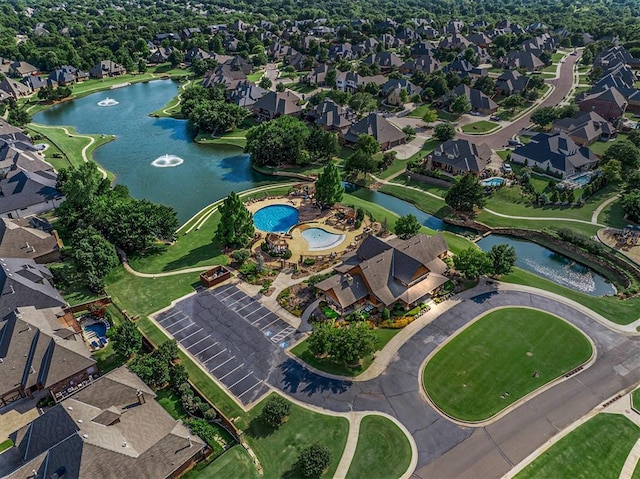 2725 Open Range Rd, Edmond, OK 73034 - aerial view of property's location with a large body of water and nearby suburban area
