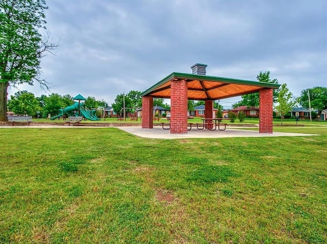 5409 N Walker Ave, Oklahoma City, OK 73118 - view of community featuring a gazebo and a lawn