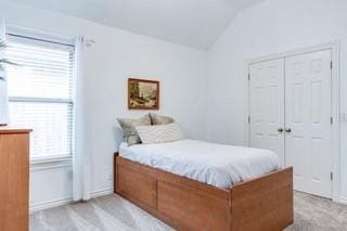 17009 Wales Green Ave, Edmond, OK 73012 - bedroom featuring lofted ceiling and a closet