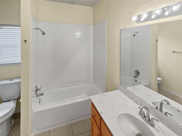 13625 Bell Ave, Oklahoma City, OK 73142 - full bathroom featuring shower / bath combination, vanity, and tile patterned floors