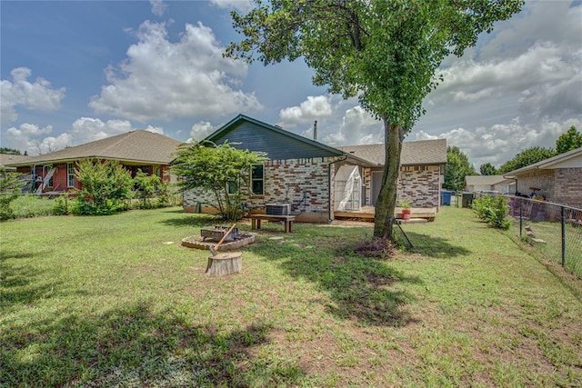 2013 Creekridge Dr, Oklahoma City, OK 73141 - rear view of property with brick siding