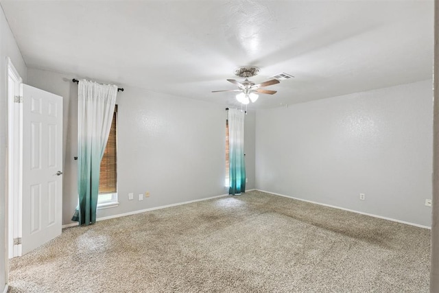 10412 NW 37th St, Yukon, OK 73099 - empty room featuring ceiling fan and carpet