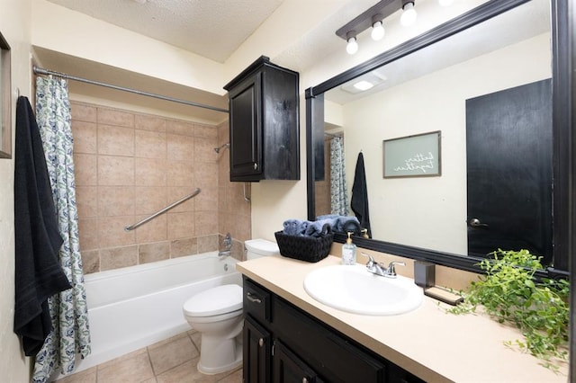 10520 Ricky Ln, Midwest City, OK 73130 - full bath with vanity, shower / bathtub combination with curtain, and tile patterned floors