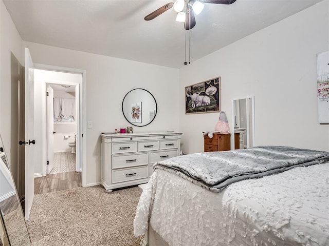 617 Hoehner Ave, Okarche, OK 73762 - bedroom featuring light carpet and a ceiling fan