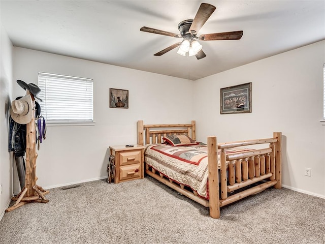 617 Hoehner Ave, Okarche, OK 73762 - bedroom featuring carpet floors and ceiling fan