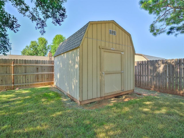 617 Hoehner Ave, Okarche, OK 73762 - view of shed with a fenced backyard