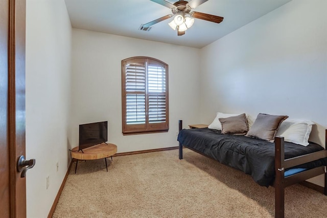 825 Silver Tree Dr, Choctaw, OK 73020 - bedroom with carpet floors and ceiling fan