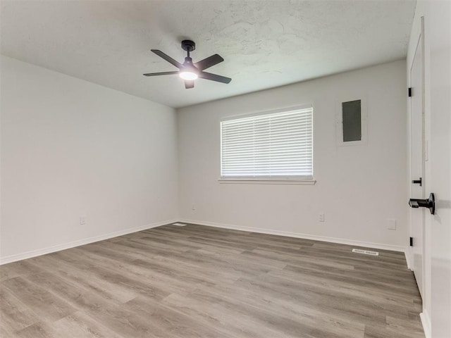 2550 Clarke St, Choctaw, OK 73020 - spare room with wood finished floors and a ceiling fan