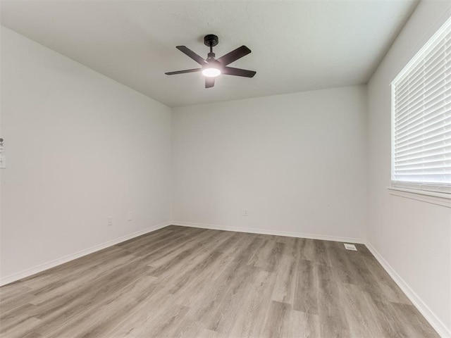 2550 Clarke St, Choctaw, OK 73020 - empty room featuring light wood-type flooring and a ceiling fan