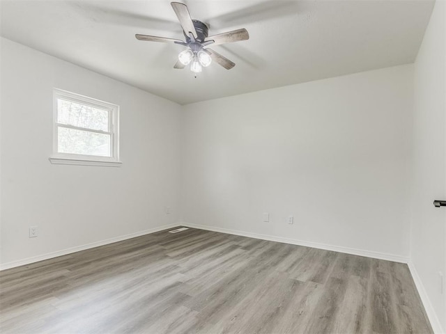 2550 Clarke St, Choctaw, OK 73020 - unfurnished room featuring wood finished floors and ceiling fan