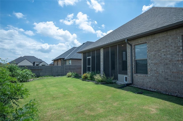 14704 Ashore Dr, Oklahoma City, OK 73142 - view of yard with a sunroom