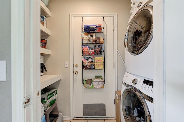 4155 NW Terrace Hills Rd, Piedmont, OK 73078 - laundry area featuring stacked washer / drying machine